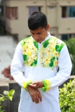 কাঠগোলাপ পাঞ্জাবি – সাদা Cotton Panjabi