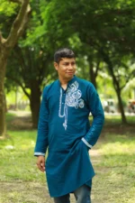 আলপনা পাঞ্জাবি – সি-গ্রিন Cotton Panjabi