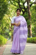 Lavender Alpona – শান্ত রঙে নকশার সৌন্দর্য - Image 4