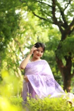 Lavender Alpona – শান্ত রঙে নকশার সৌন্দর্য - Image 5