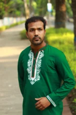 আলপনা পাঞ্জাবি – সবুজ শান্তির Touch Edition