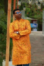 আলপনা পাঞ্জাবি – প্রাঞ্জল হলুদ Heritage Edition - Image 2