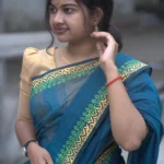 Nayantara Muslin – সবুজ-নীল ব্লকে শান্ত লাবণ্য