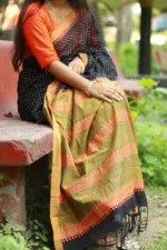 Tamalrekha Cotton – কালো-সবুজে প্রাচীন মাধুর্য - Image 7