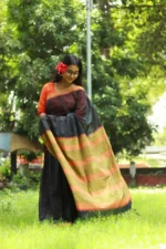 Tamalrekha Cotton – কালো-সবুজে প্রাচীন মাধুর্য - Image 2